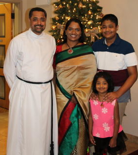 Photo of Rev. Manoj Mathew Baby & family